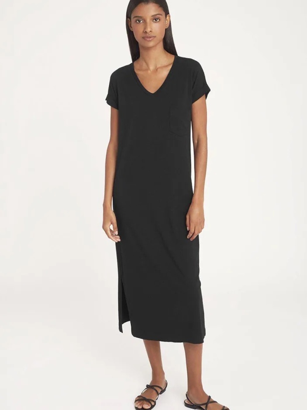 Cuyana V-neck Midi Dress